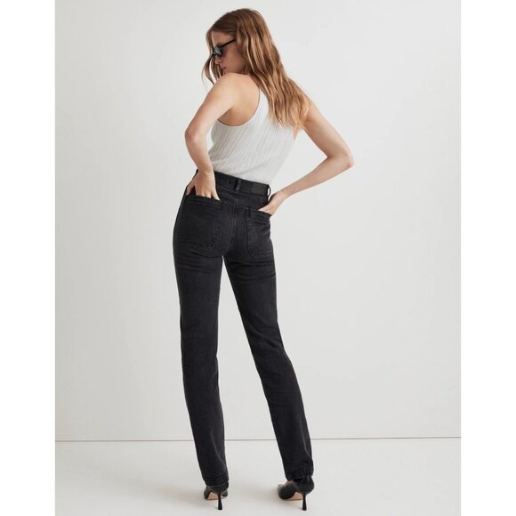Madewell The '90s Straight Utility Jean Black - Picture 2 of 10